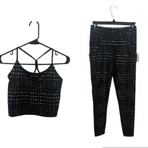 Core 10  Women's Leggings and Sports Bra Tank Set Size Small